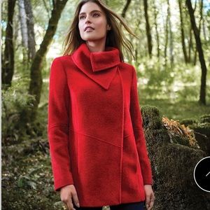 Katherine Kelly Alpaca/Wool Blend Red Coat